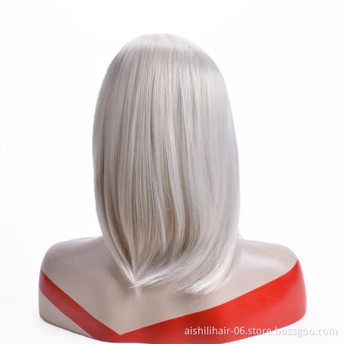 Wholesale Shoulder Length Straight Wigs with couleurs  Heat Resistant Snythetic hair wigs for Women